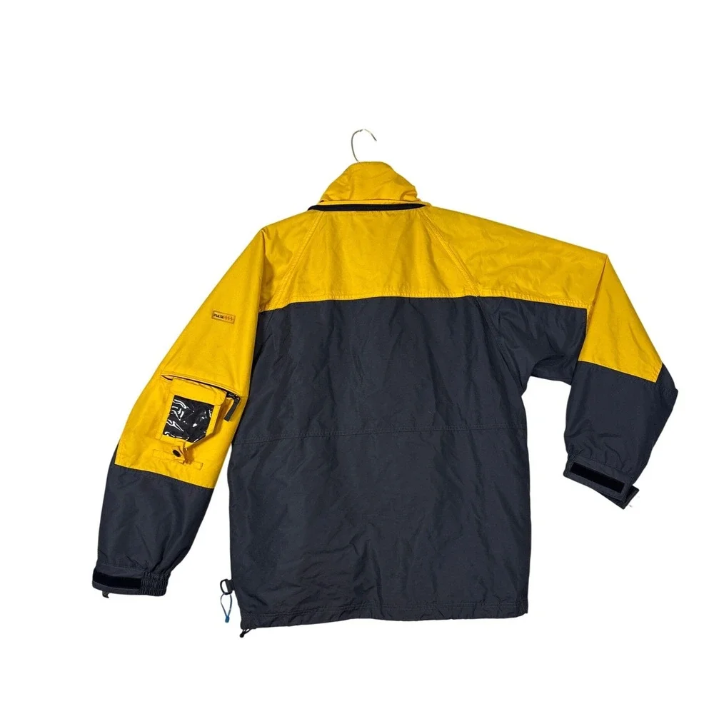 Pulse Mens Ski Jacket Yellow Black Colorblock Waterproof Windproof Size Small